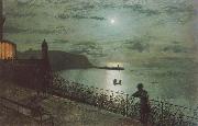 Atkinson Grimshaw Scarborough from Seats near the Grand Hotel Spain oil painting artist